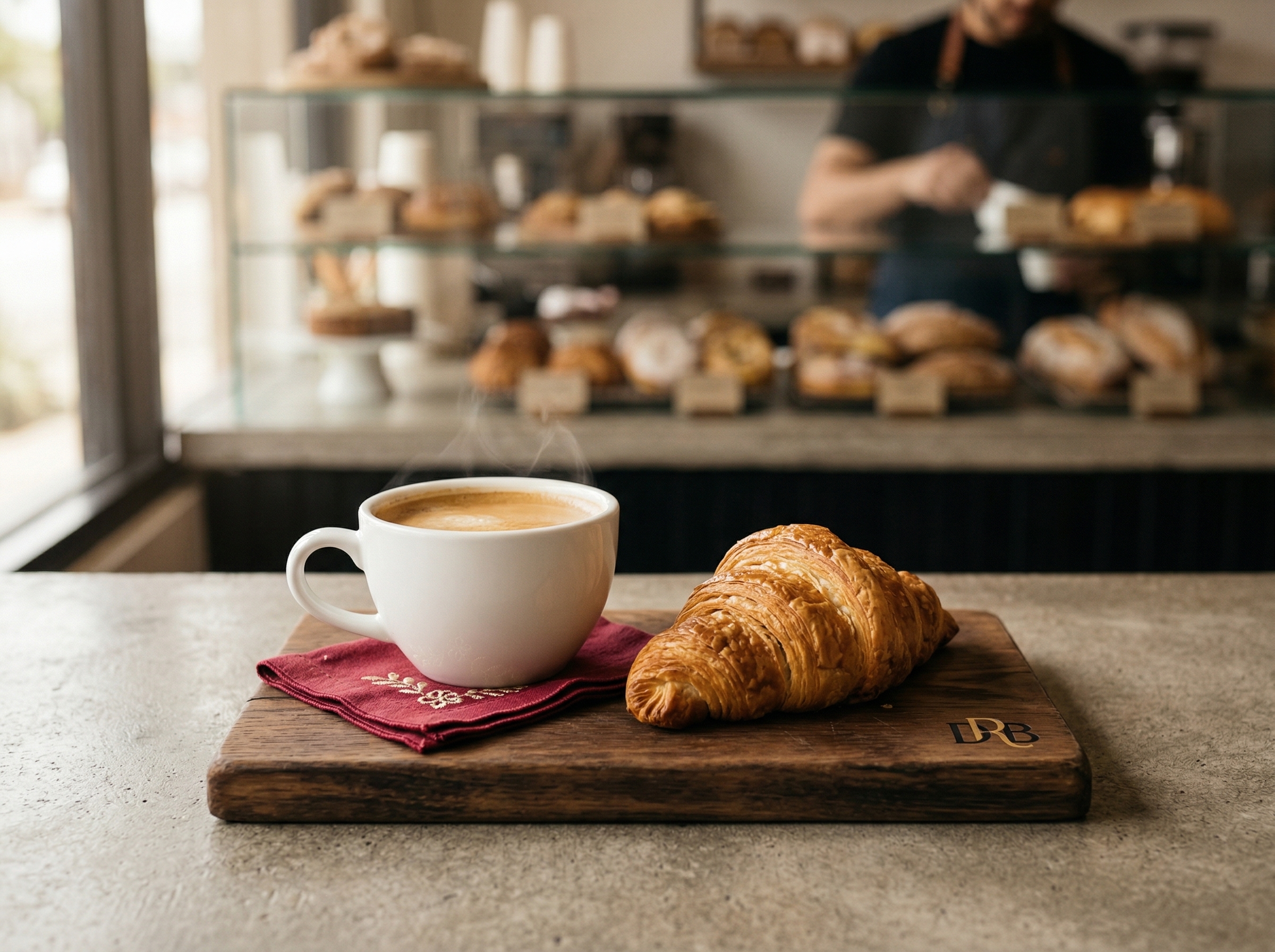 Café specialty de Yauco junto a croissant artesanal — Don Ruiz Bakes