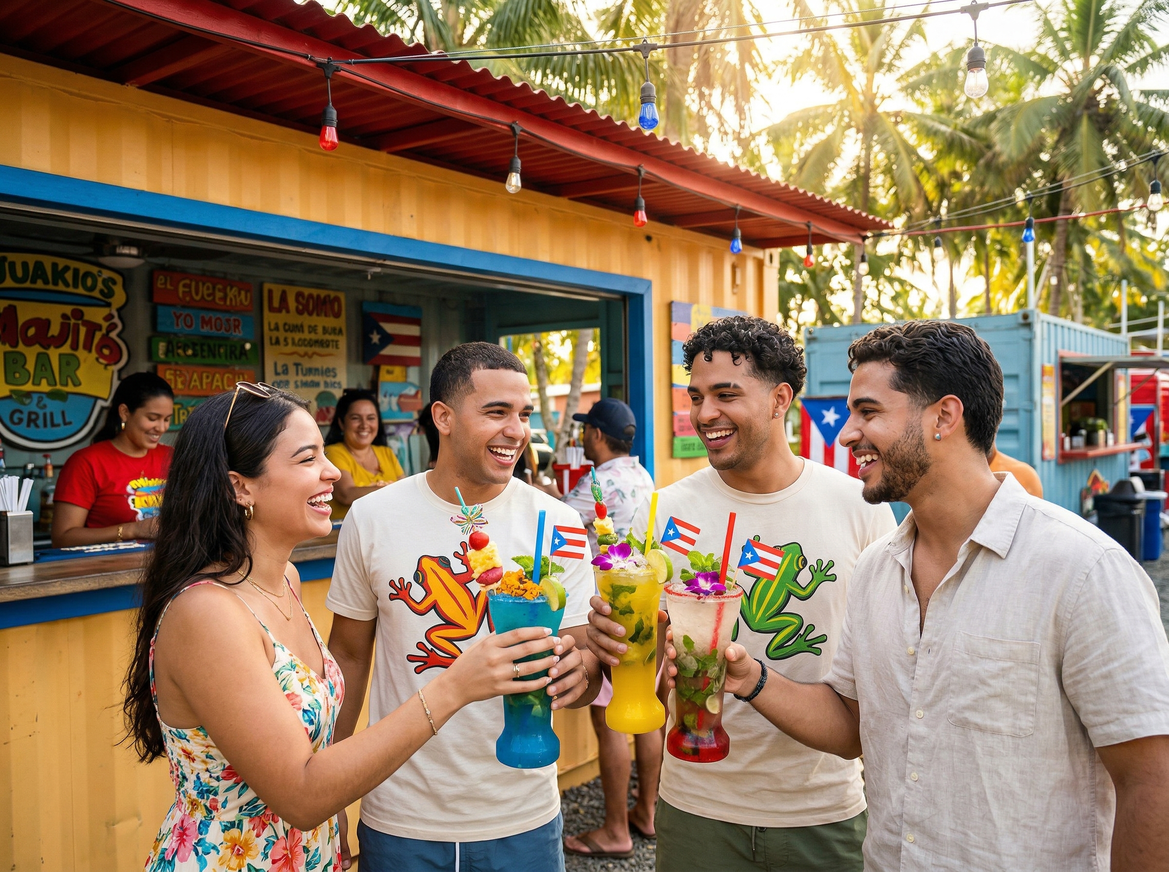 Amigos disfrutando en Juakio's