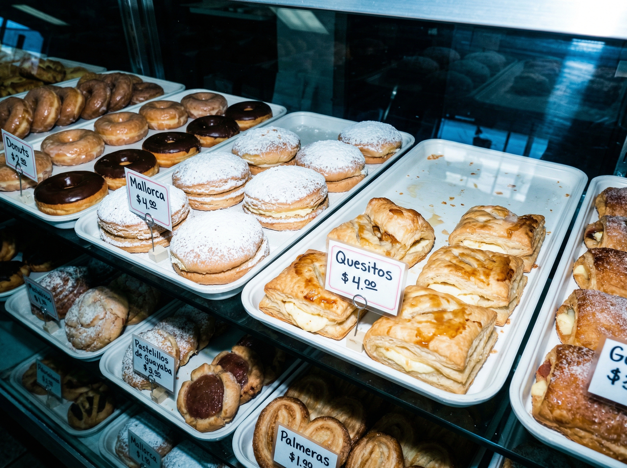 Vitrina de productos frescos en Panadería La Maravilla