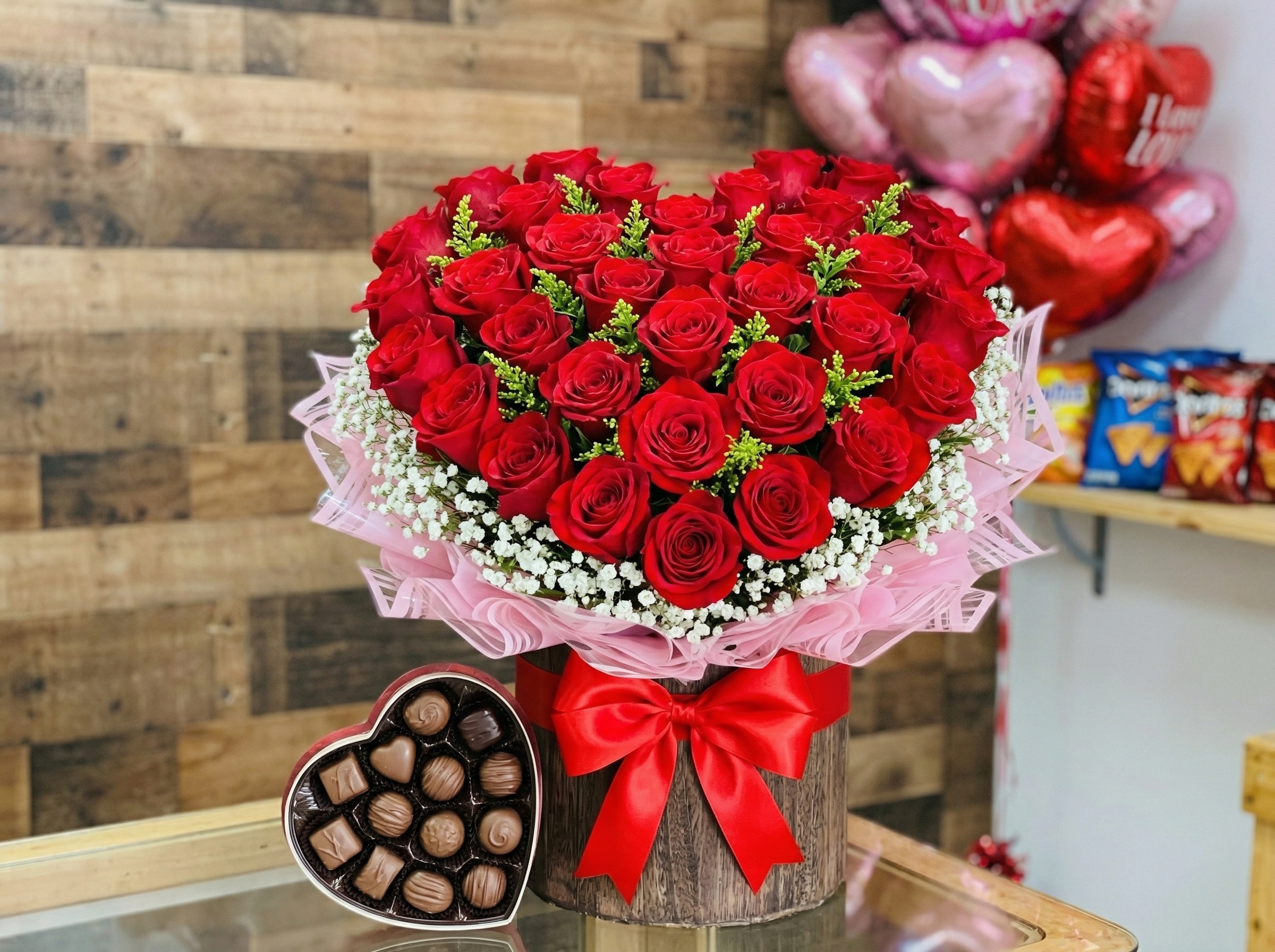 Arreglo floral para San Valentín
