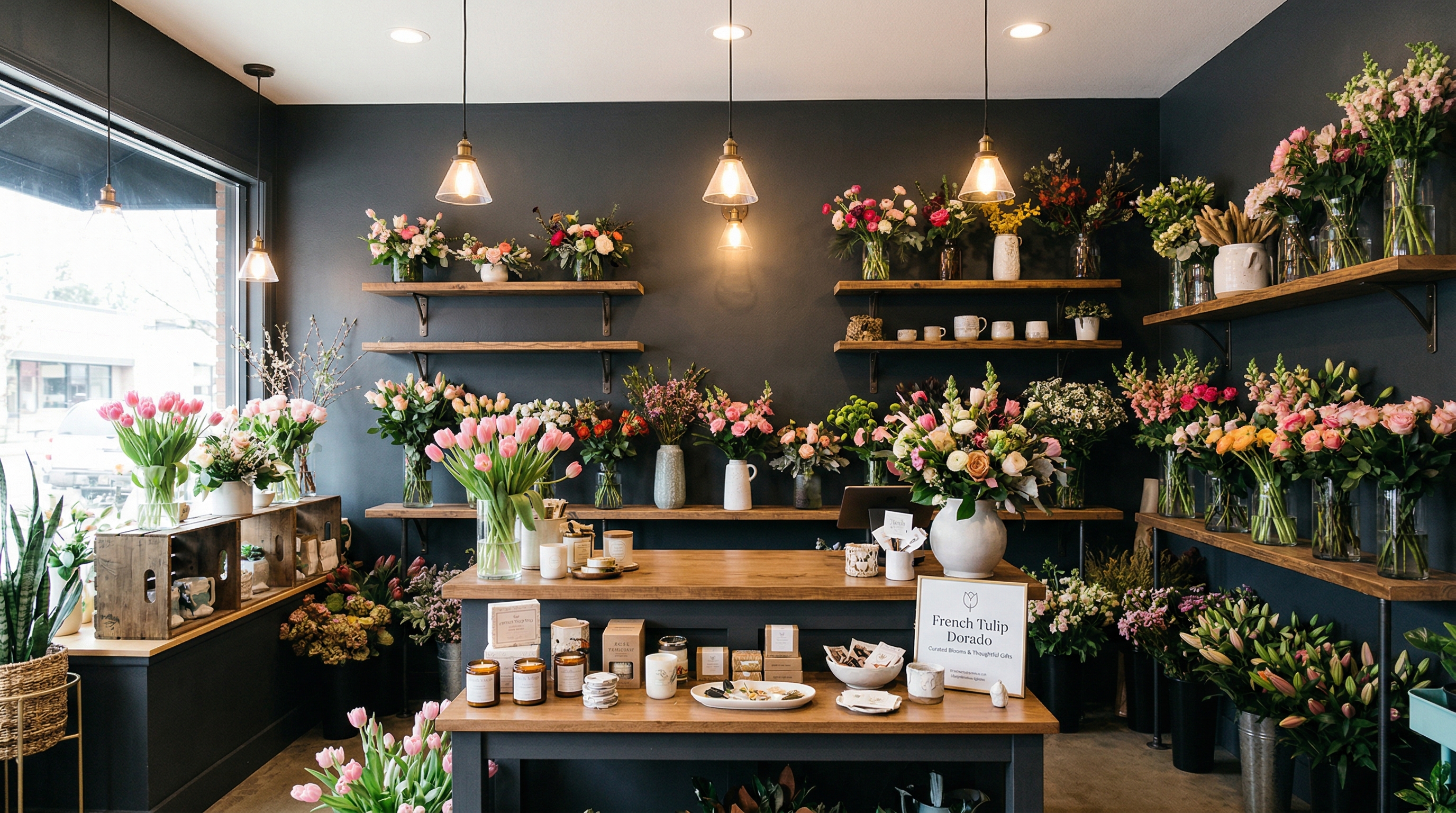 Interior de French Tulip Dorado — nuestra florería en Dorado