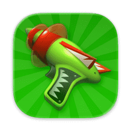 AppZapper, green laser gun, blaster (Liquid Glass)