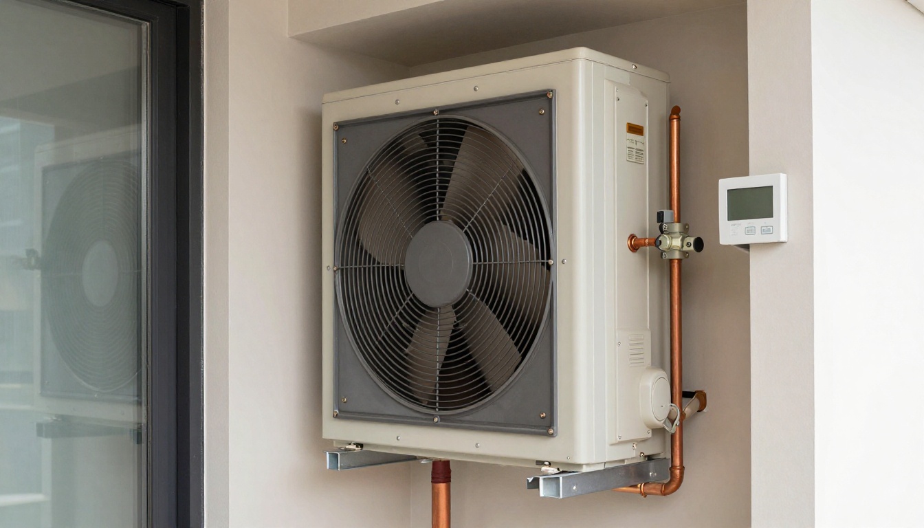 Modern high-rise condo hallway in North York, showcasing HVAC maintenance equipment