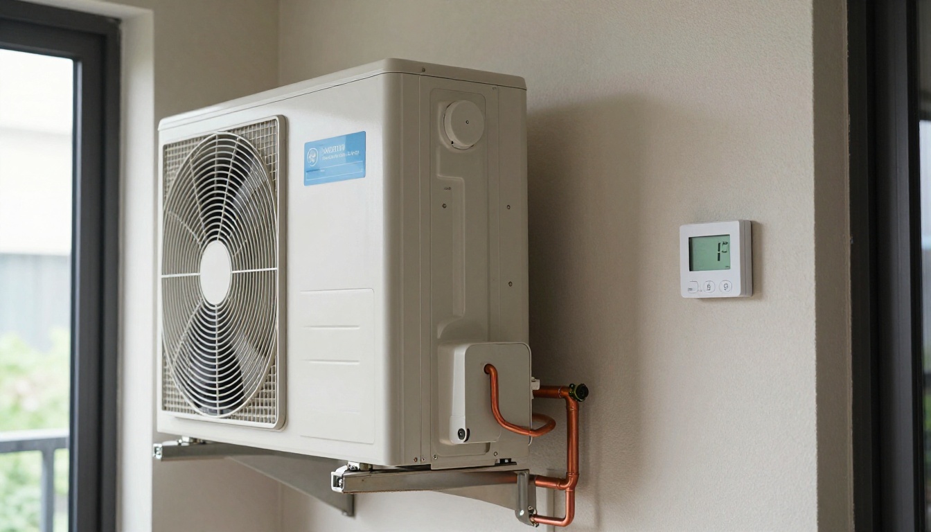 Close-up of wiring connections on a condo fan coil unit with a Nest thermostat nearby Close-up of wiring connections on a condo fan coil unit with a Nest thermostat nearby