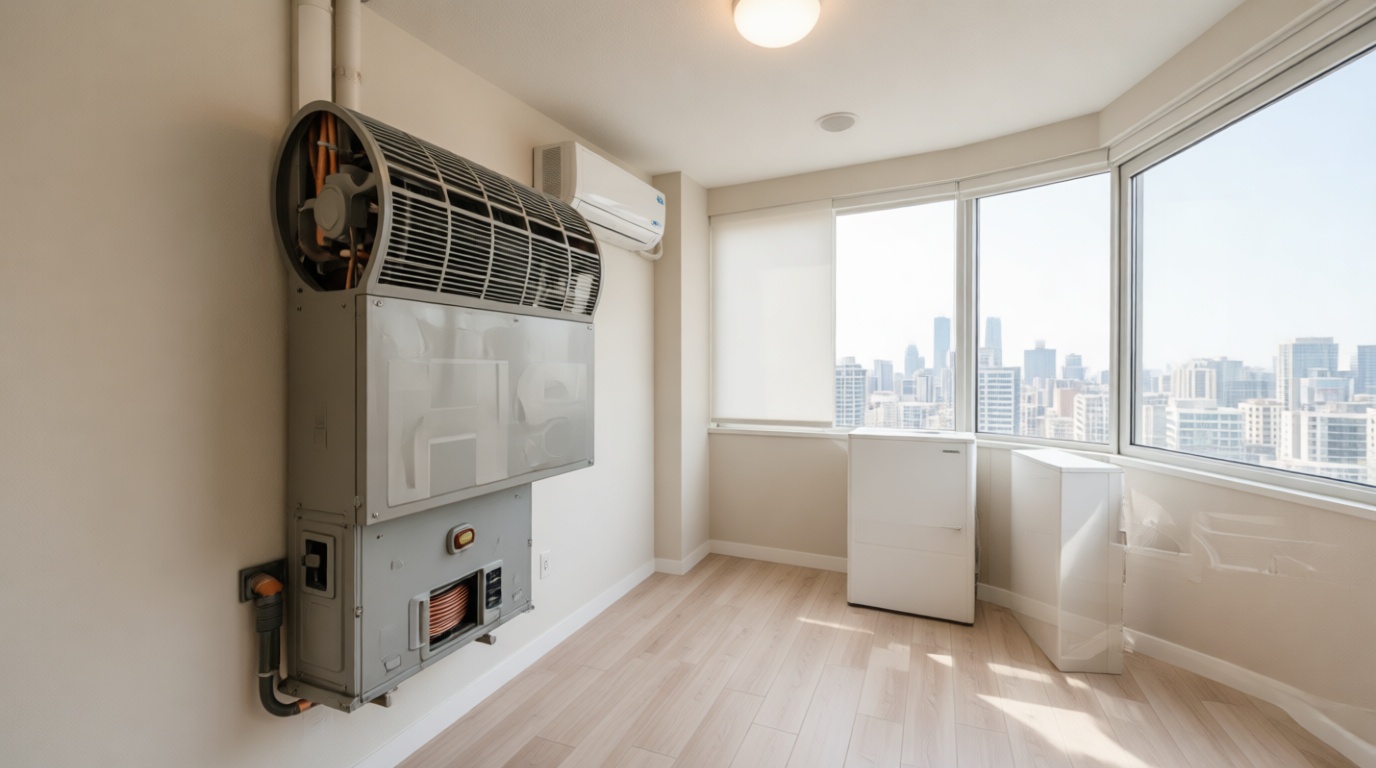 Modern Markham condo building with skyline view