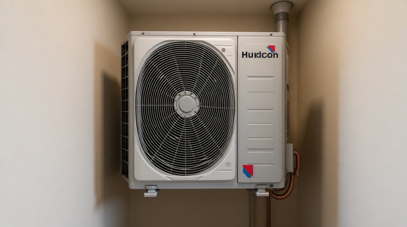 Close-up of a fan coil unit inside a modern Mississauga condo unit