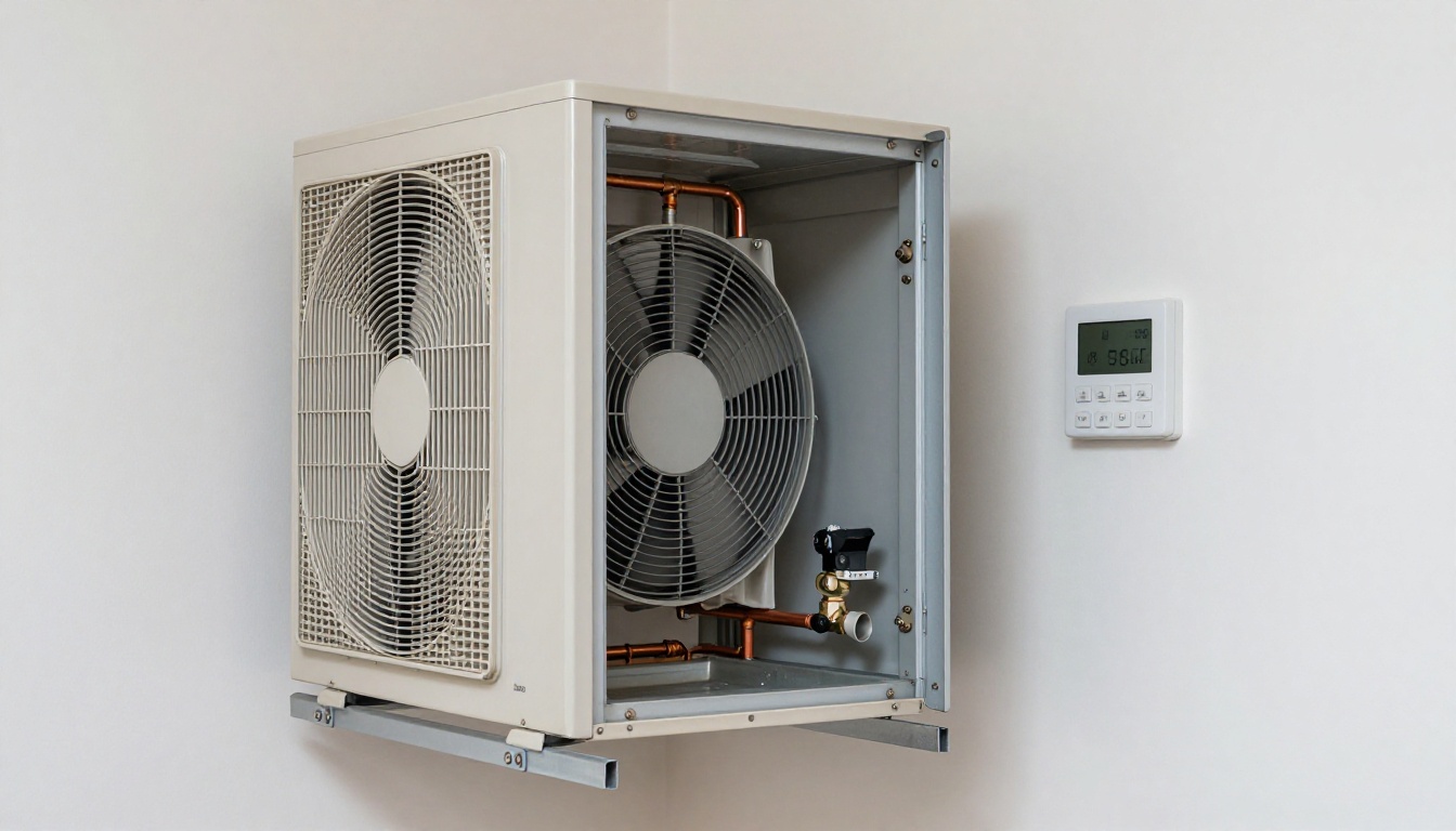 Fan coil actuator and valve assembly inside a Markham condo mechanical closet