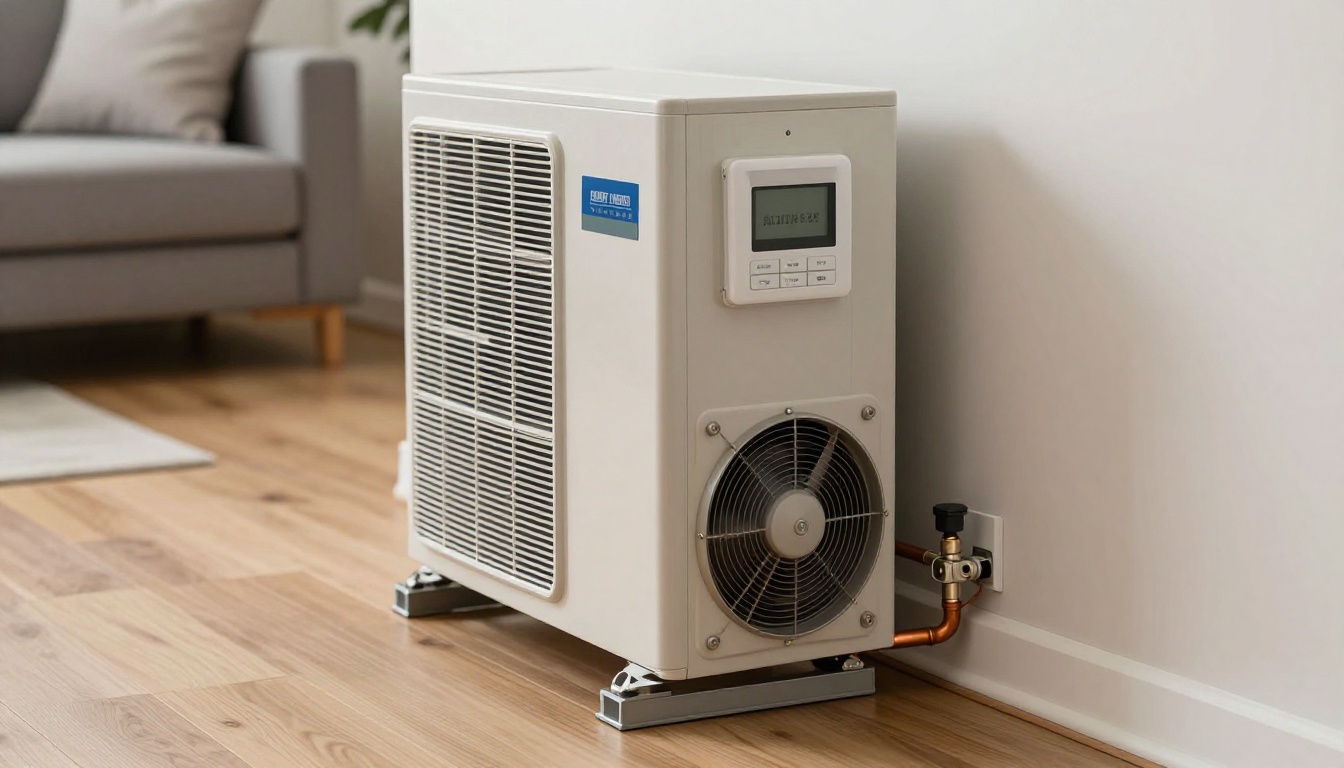 Close-up of a baseboard heater installed along the wall of a Toronto condo living room with hardwood floors