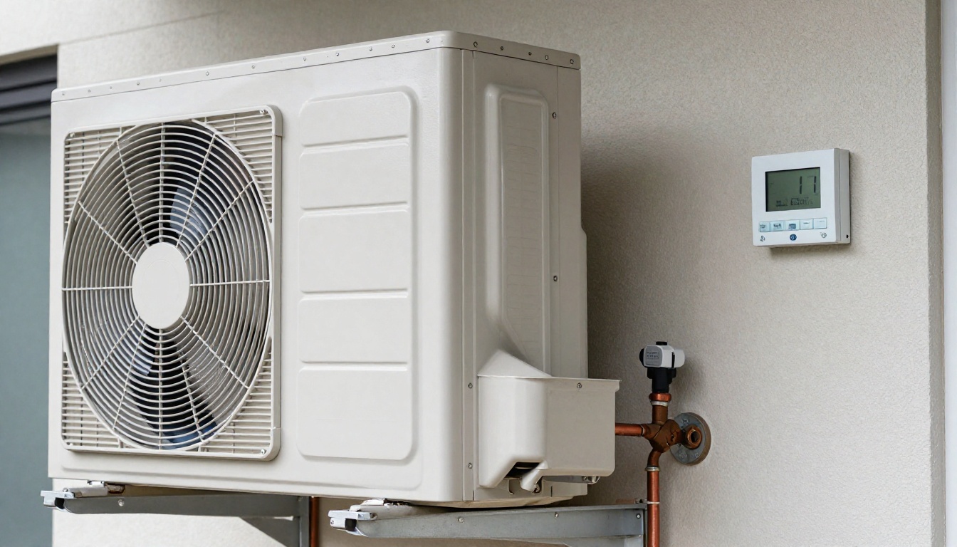 Close-up of a clean heat pump filter being inspected in a Toronto condo