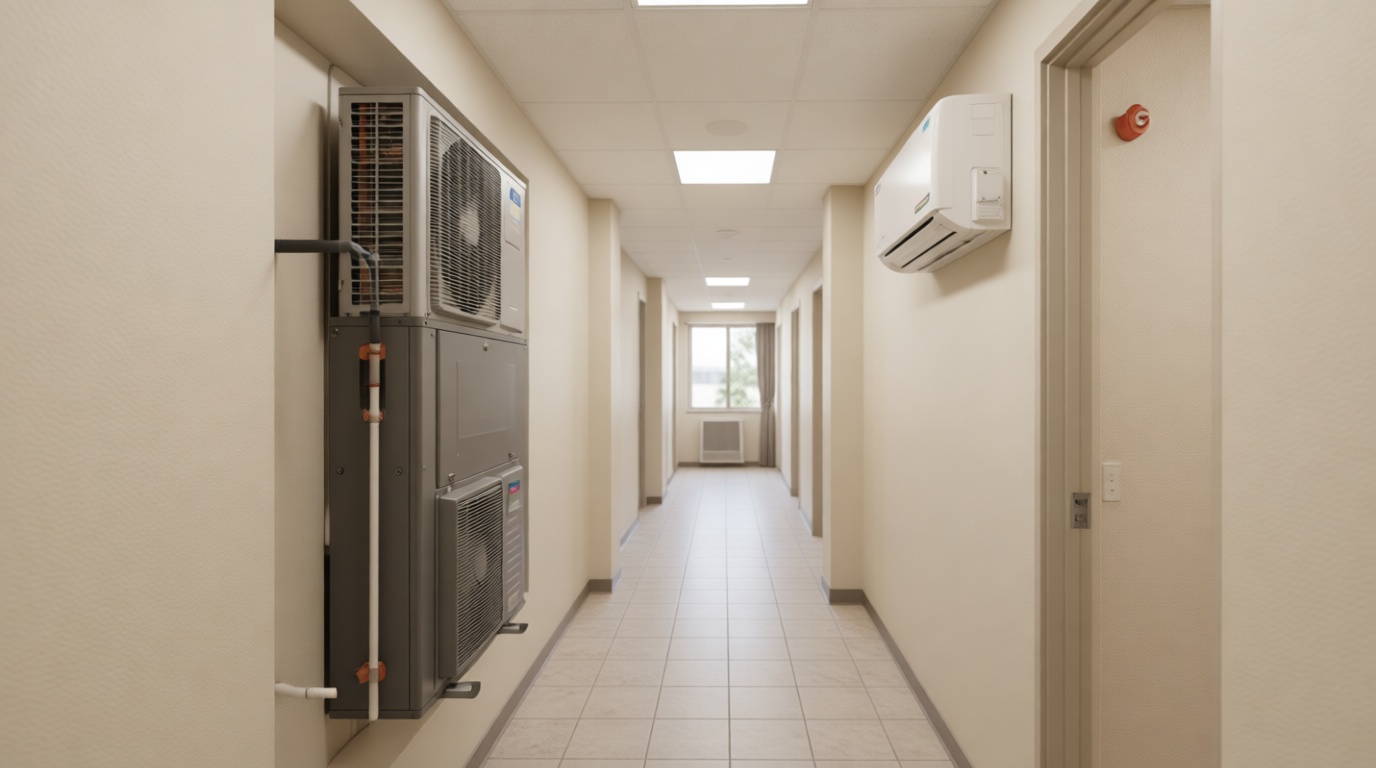 Modern high-rise condo hallway in Richmond Hill Modern high-rise condo hallway in Richmond Hill