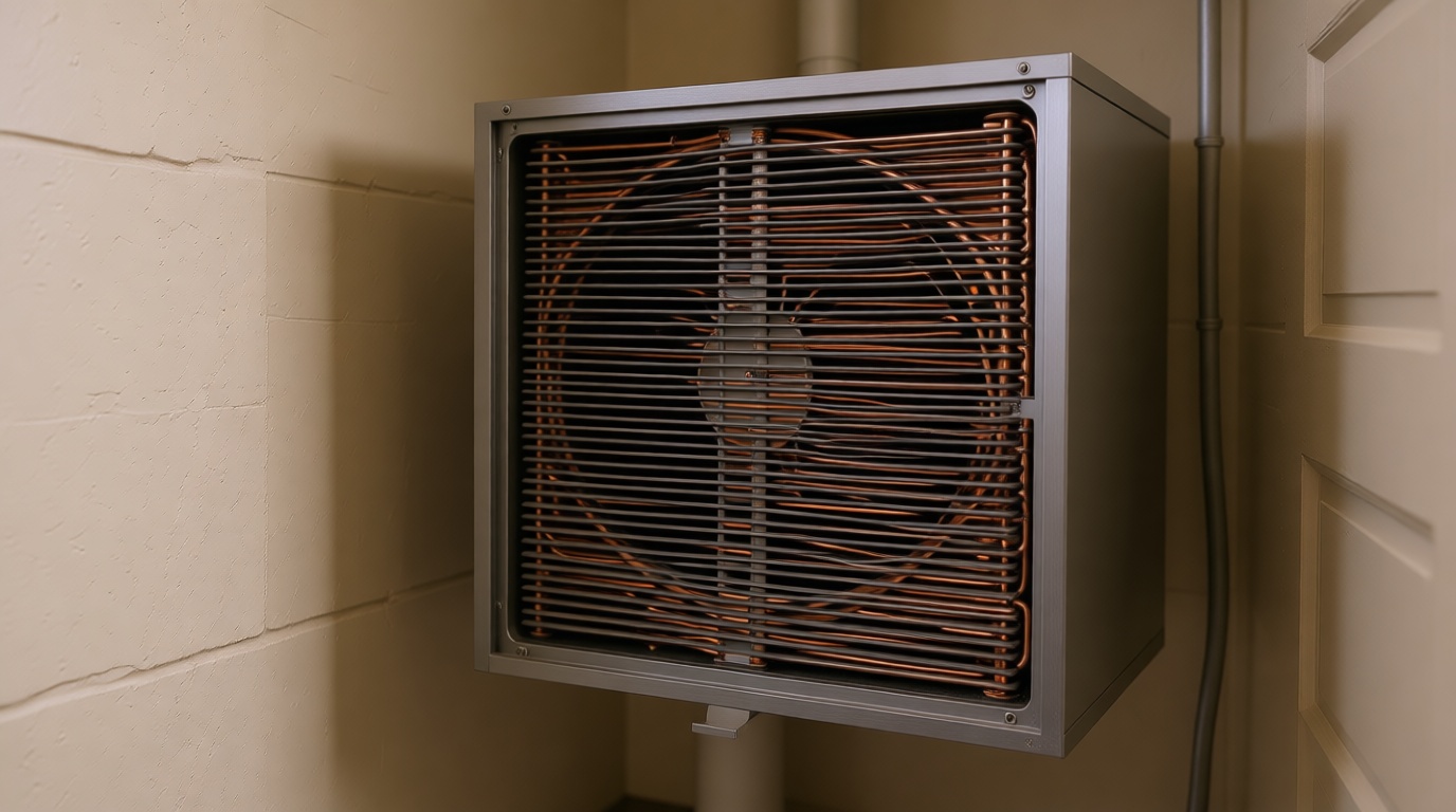 Close-up of a dusty air filter being replaced in a Toronto condo unit