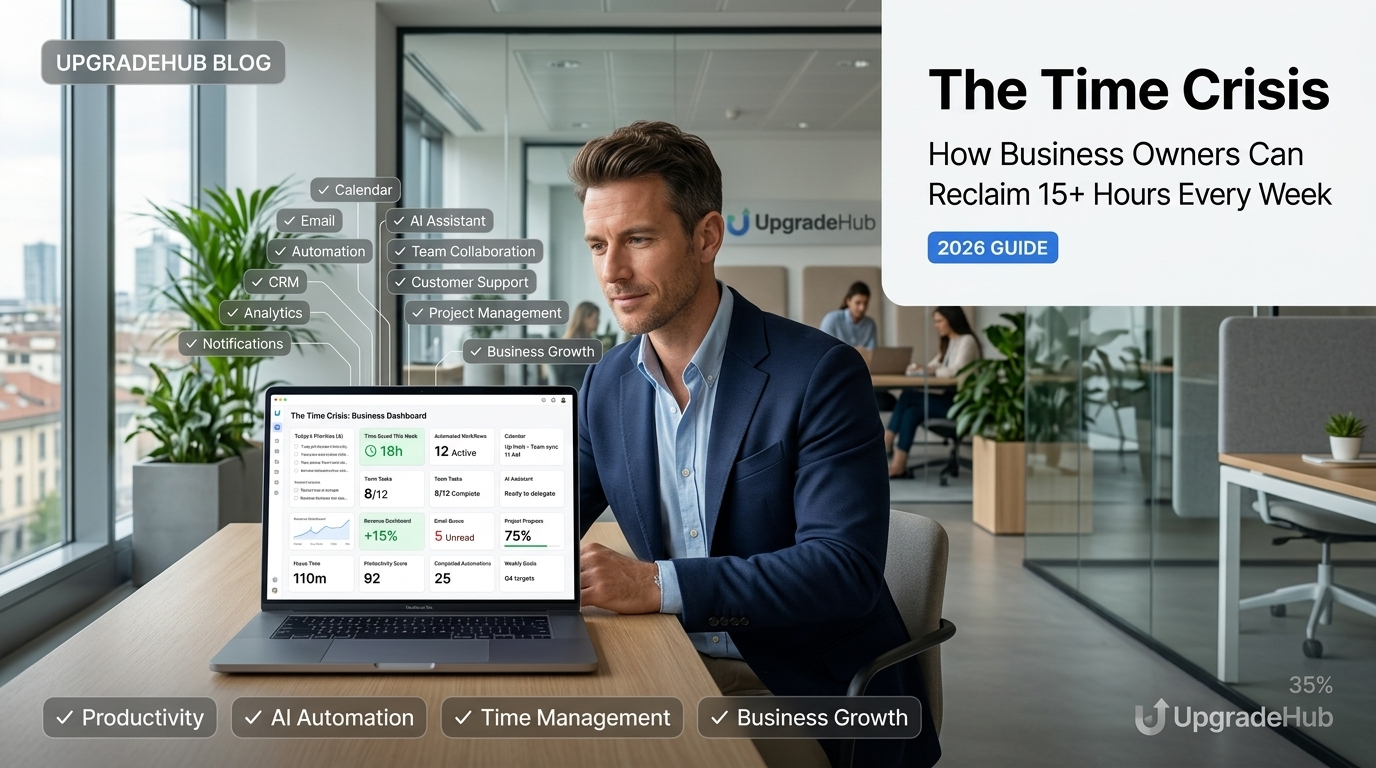 Business owner managing time effectively with smart productivity tools and organized workflow