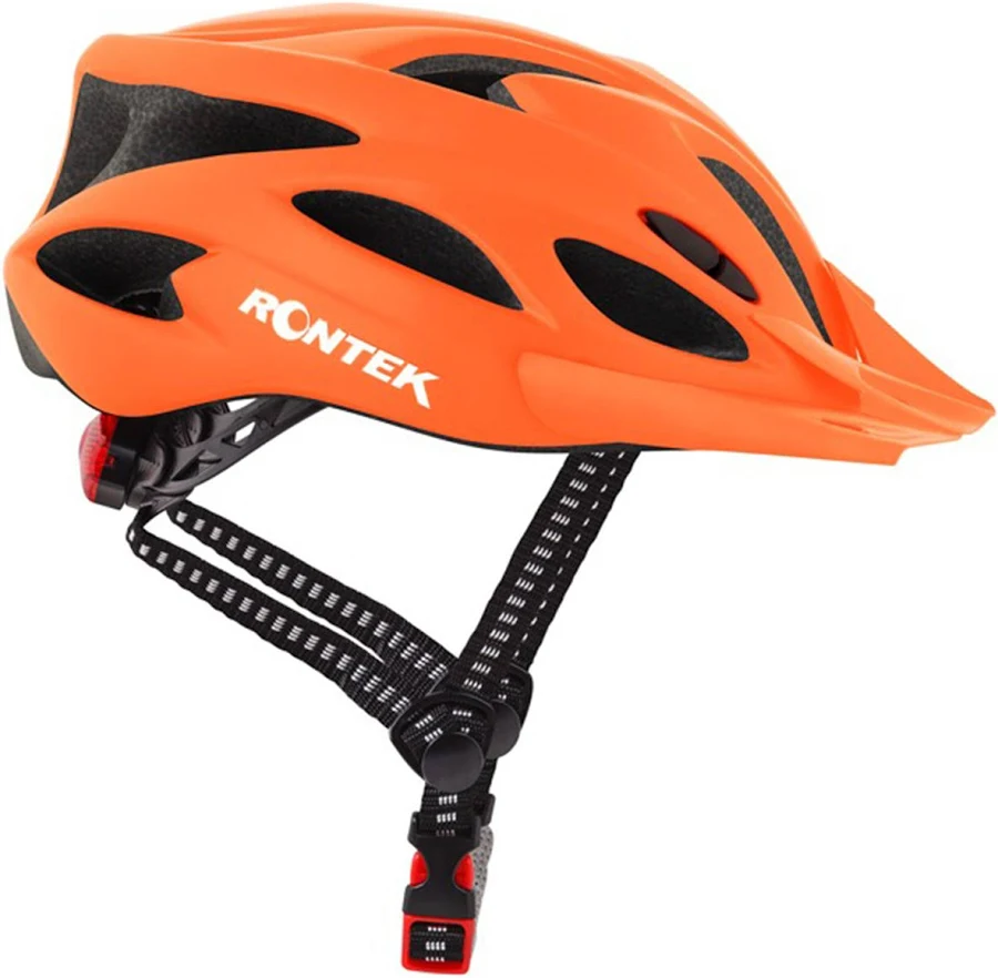 CAPACETE ADULTO PARA CICLISMO RT-58 COM LED LARANJA TANGO