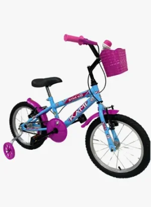 BICICLETA KAMI STAR KID FAIRY AZUL BEBE/ROSA ARO 16