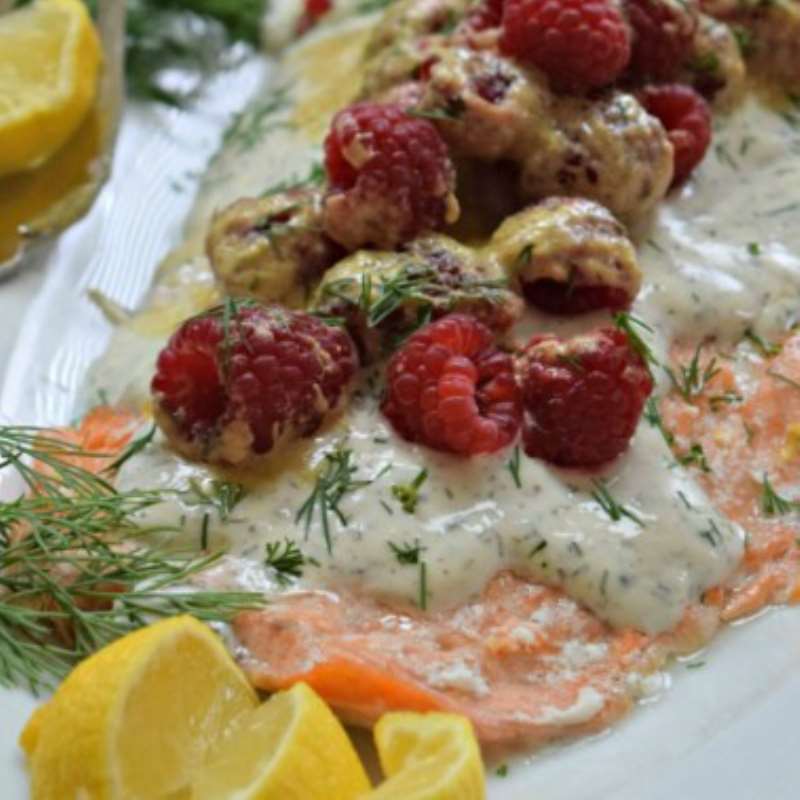 Baked Raspberry Dill Salmon