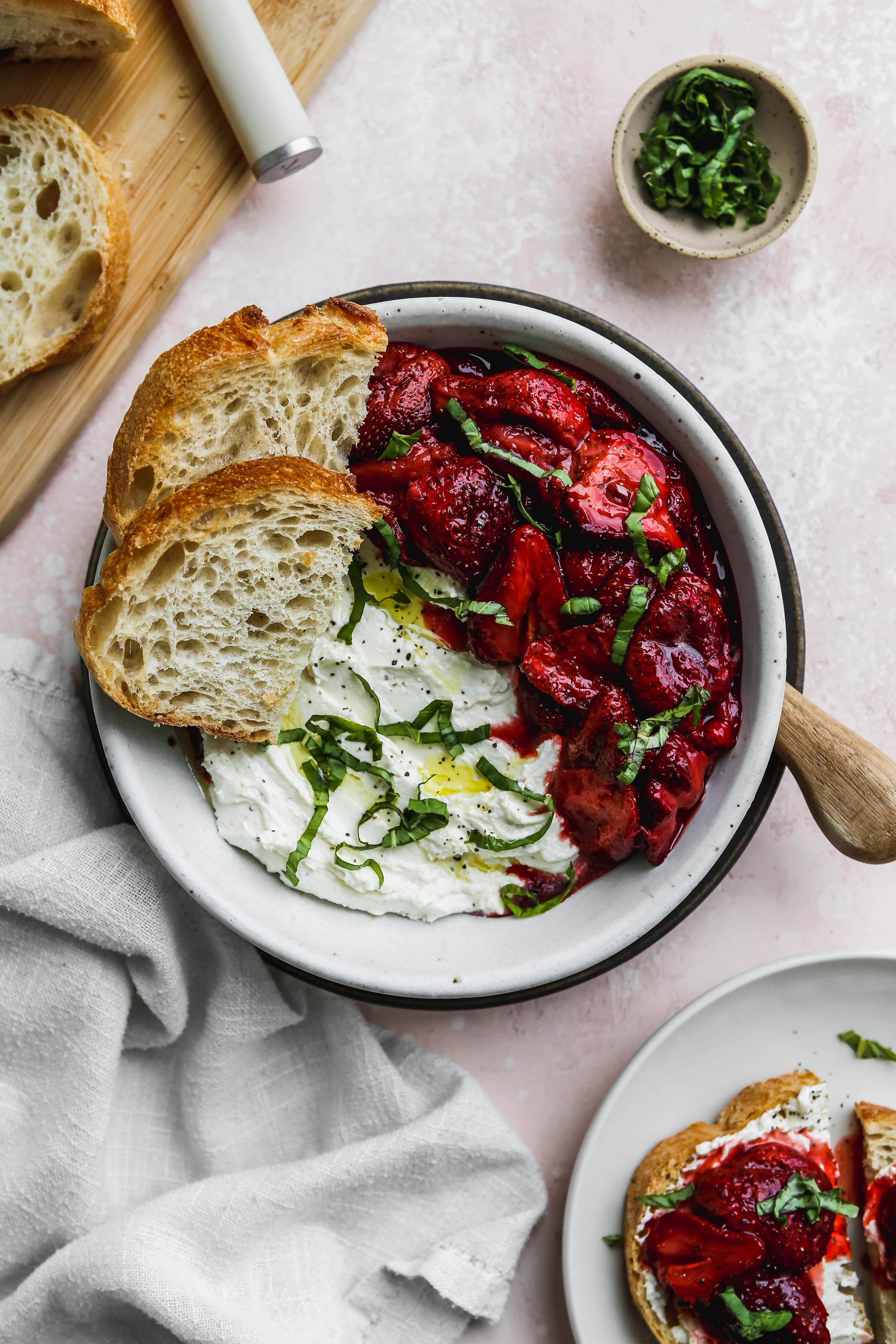Whipped Feta With Roasted Strawberries