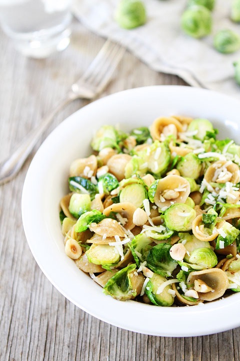Brown Butter Brussels Sprouts Pasta with Hazelnuts
