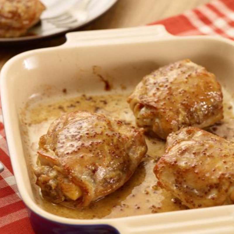 Maple-Mustard Chicken Thighs