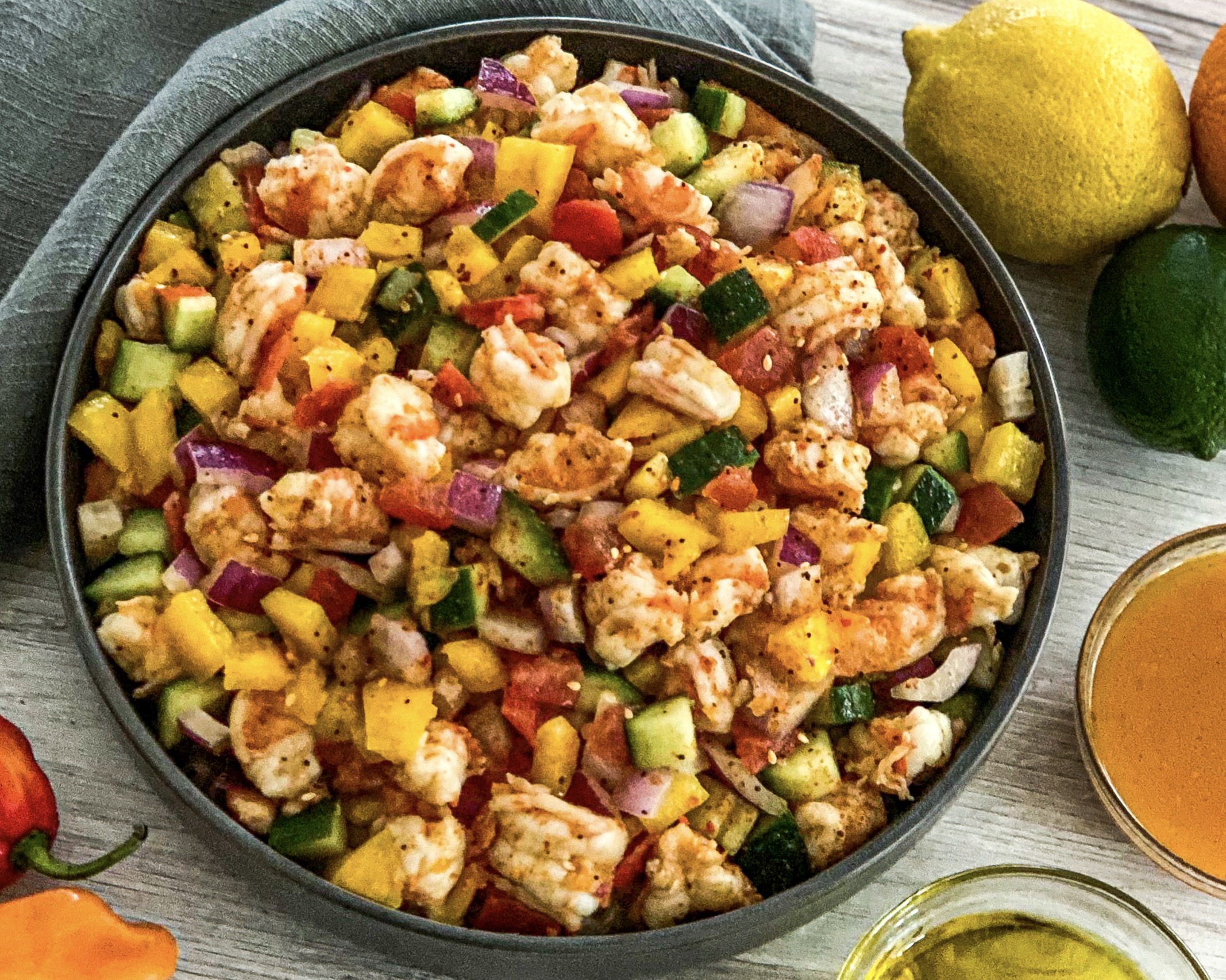 Spicy Shrimp Salad with Habanero and Citrus Dressing