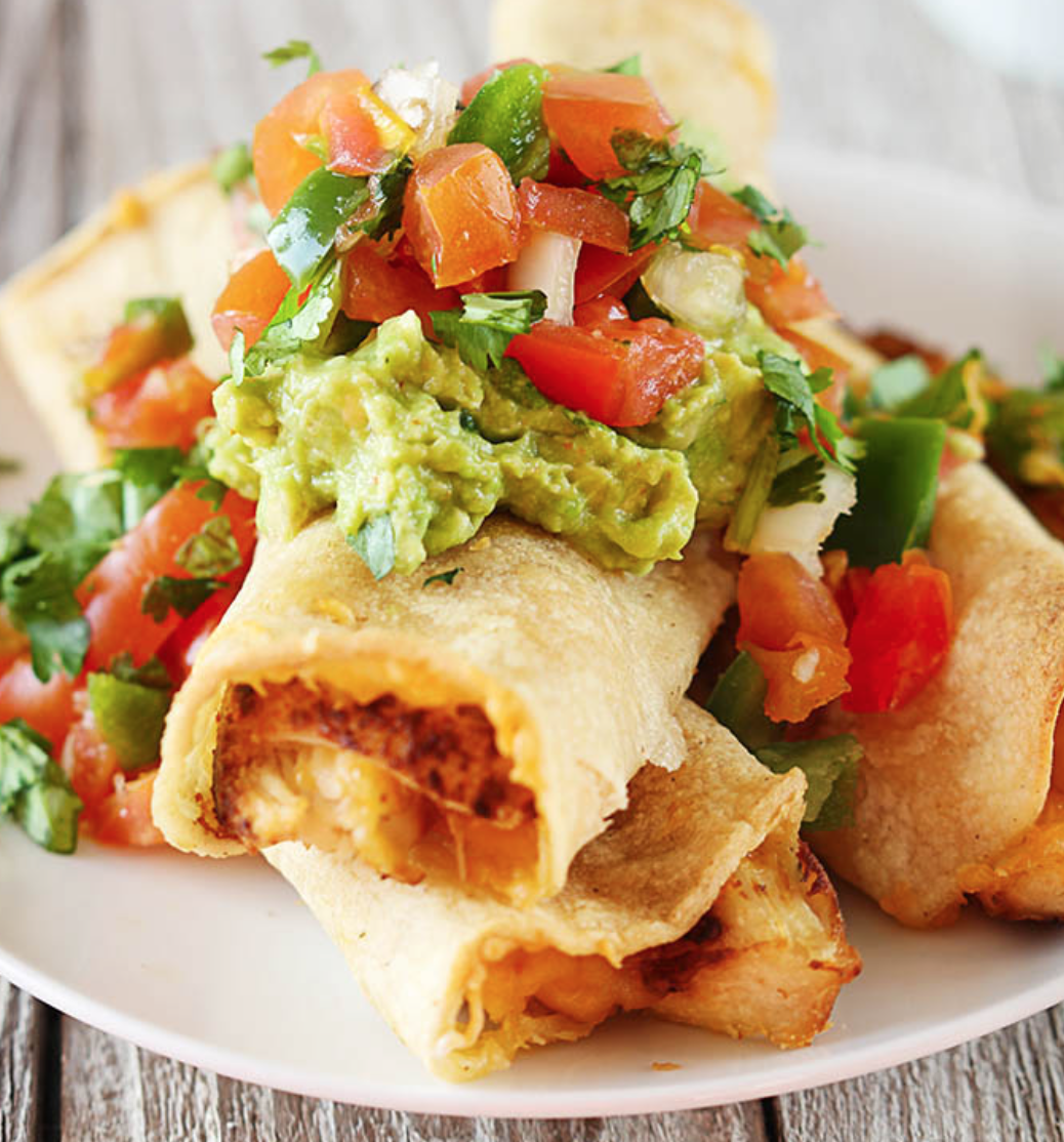 Baked Cheesy Chicken Taquitos