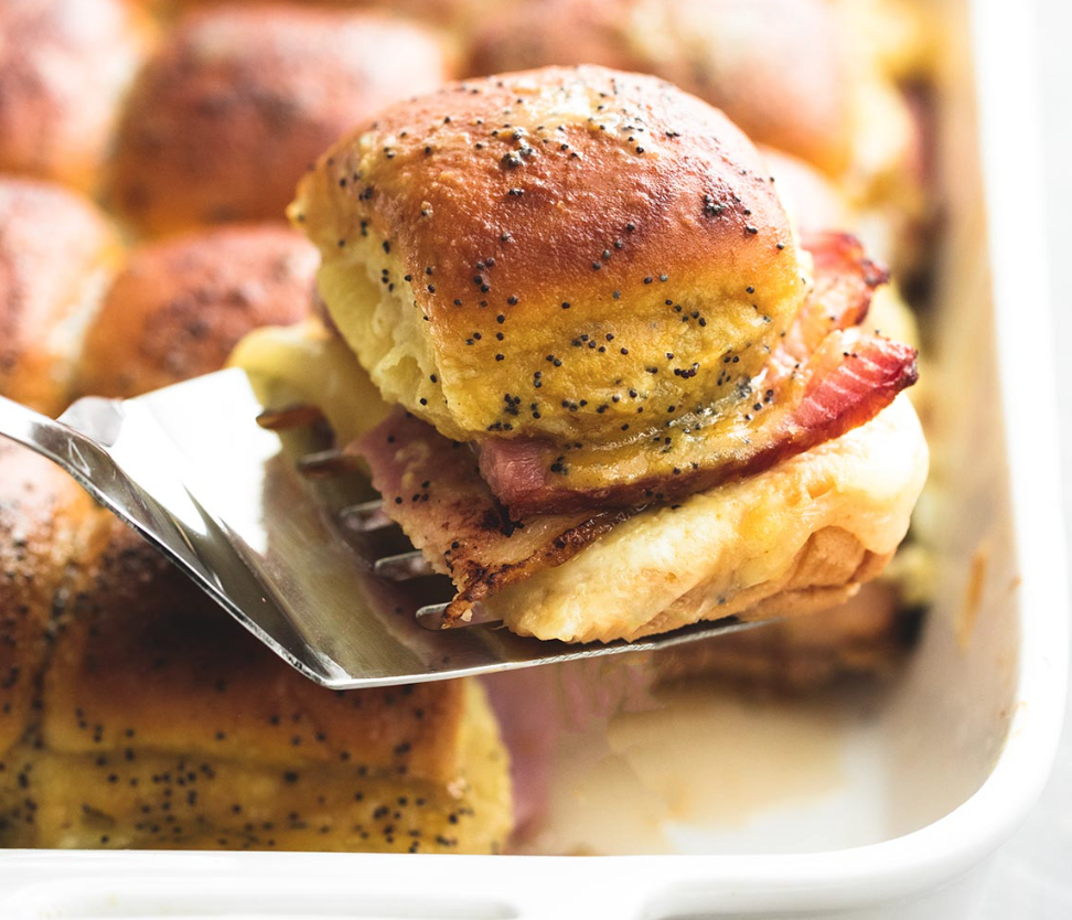 Hot Hawaiian Ham Swiss Cheese Sliders