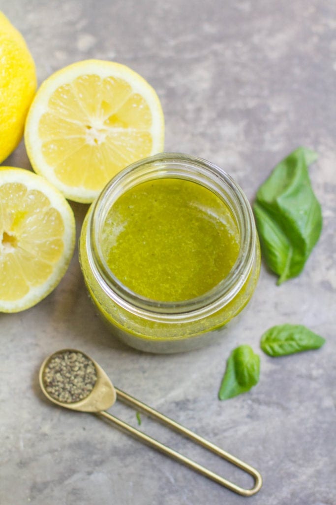 Healthy Lemon Basil Vinaigrette