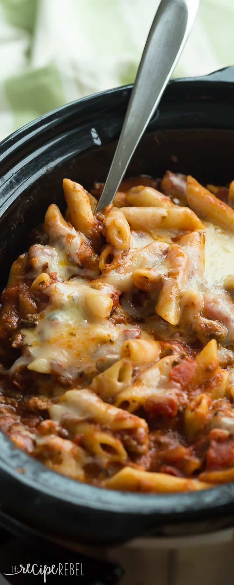SLOW COOKER BAKED ZITI RECIPE