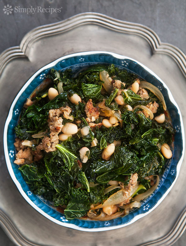 Kale with Sausage and White Beans Recipe