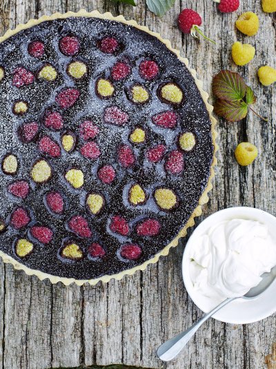 Chocolate & raspberry tart | Recipe Cloud App