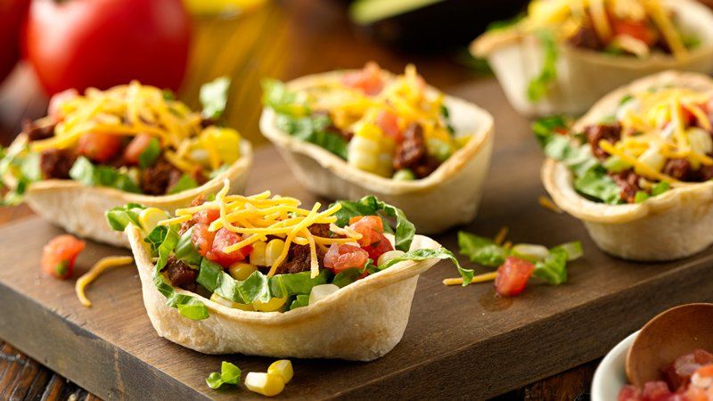 Mini Taco Salad Boats