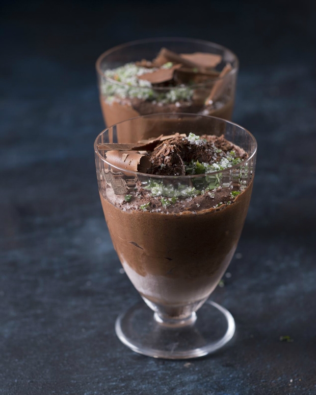 Chocolate mousse s mátou