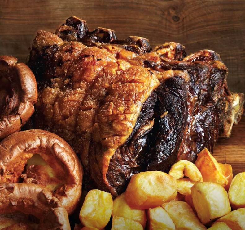 Roast fore rib of beef