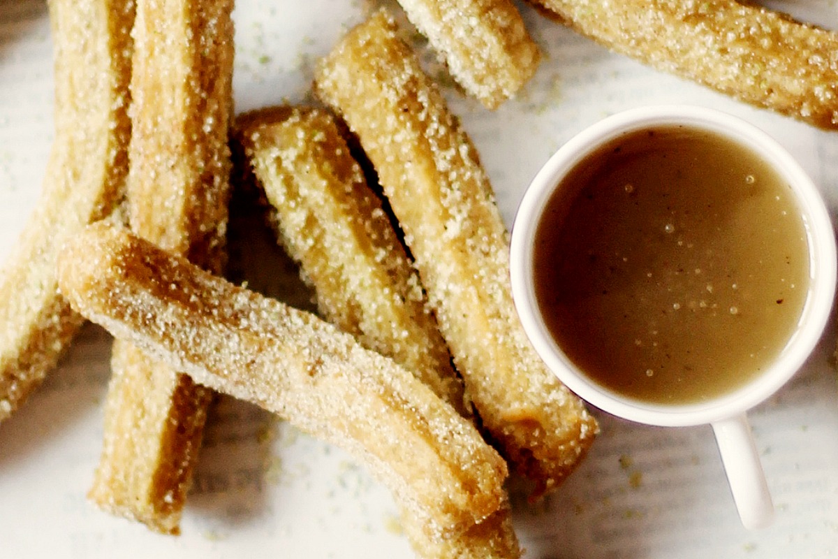 Churros with Lime Sugar & Caramel Sauce