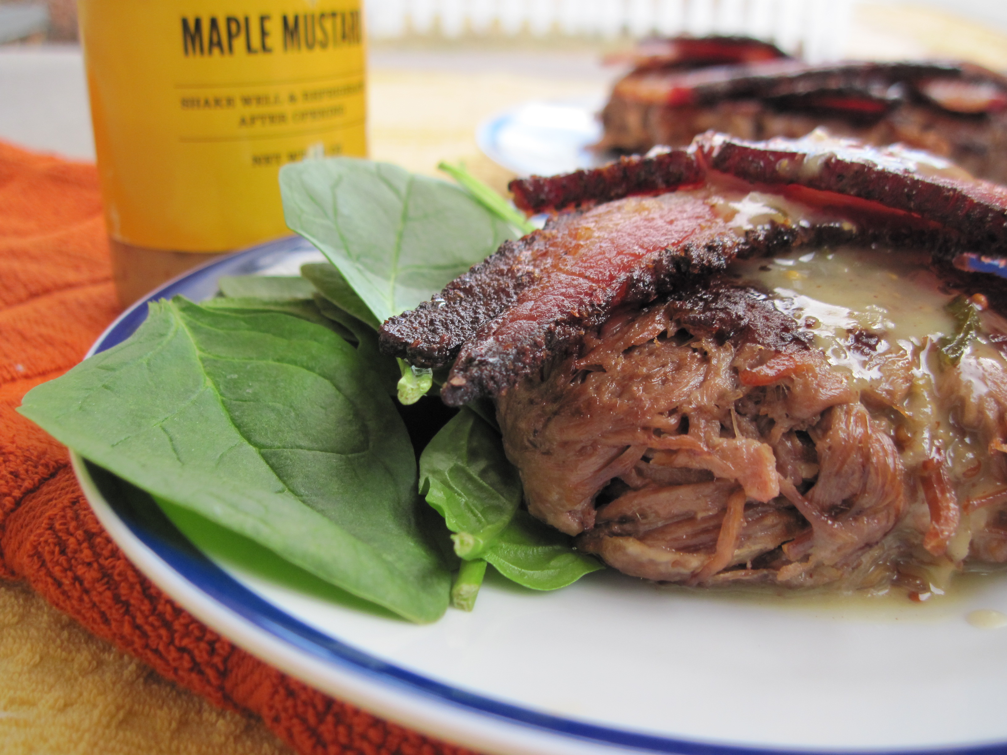 MAPLE MUSTARD SHORT RIB BACON BURGERS