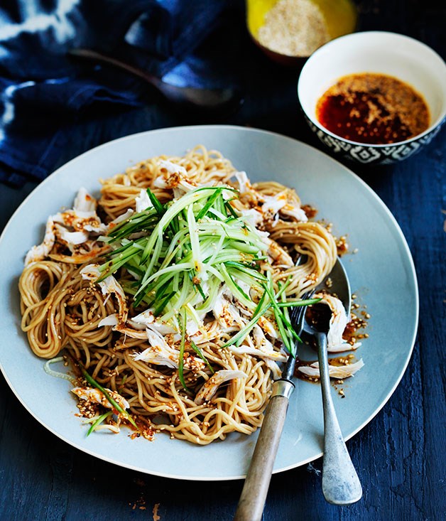 Sichuan chicken noodle salad