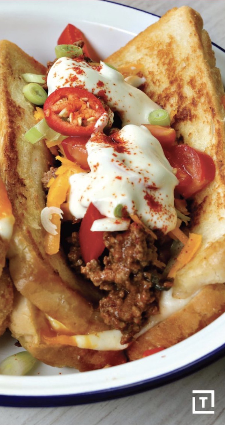 Sloppy Grilled Cheese Taco
