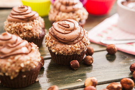 Ořechovo kakaové cupcake