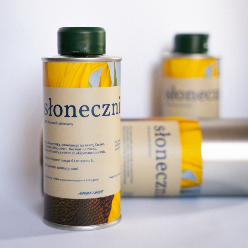 Olej słonecznikowy 250ml, tłoczony na zimno