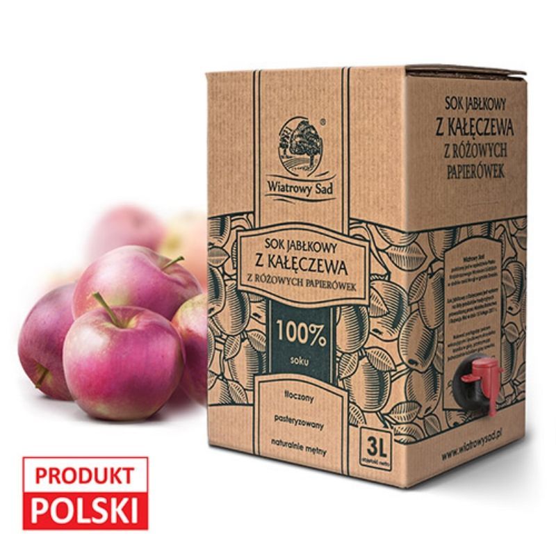 Sok jabłkowy z różowych papierówek 3l