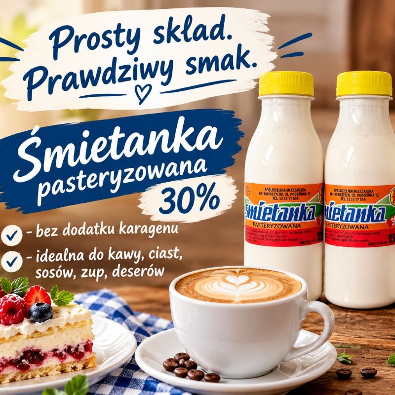 Śmietanka pasteryzowana 30%