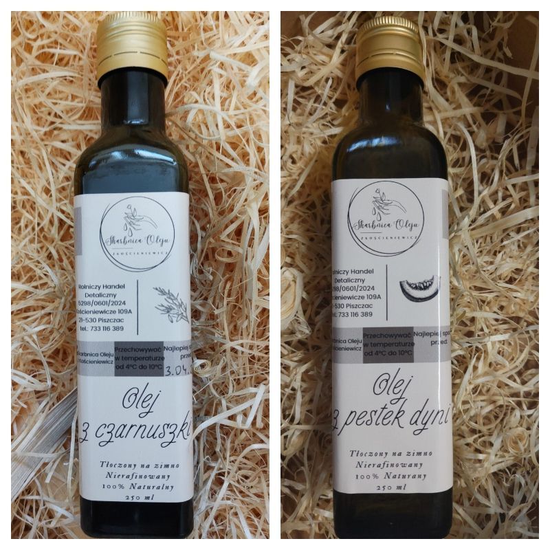 Zestaw oleju z czarnuszki i dyni 250ml
