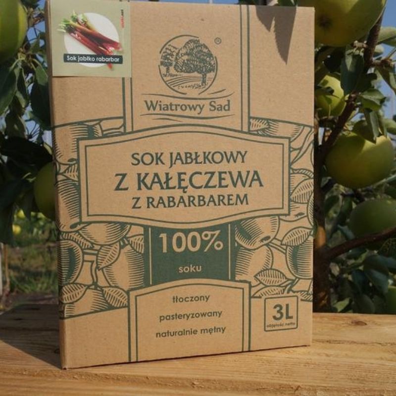 Sok jabłkowy z rabarbarem 3l