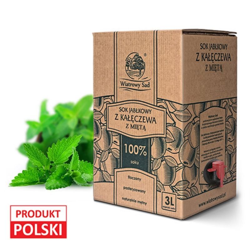 Sok jabłkowy z miętą 3l