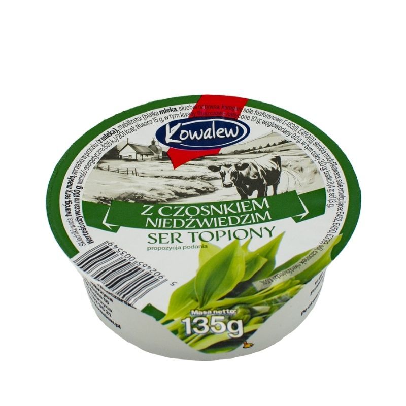 Ser topiony z czosnkiem niedźwiedzim