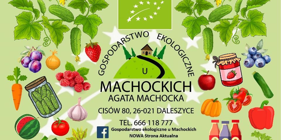 Baner sklepu Gospodarstwo ekologiczne u Machockich  — Daleszyce, Polska