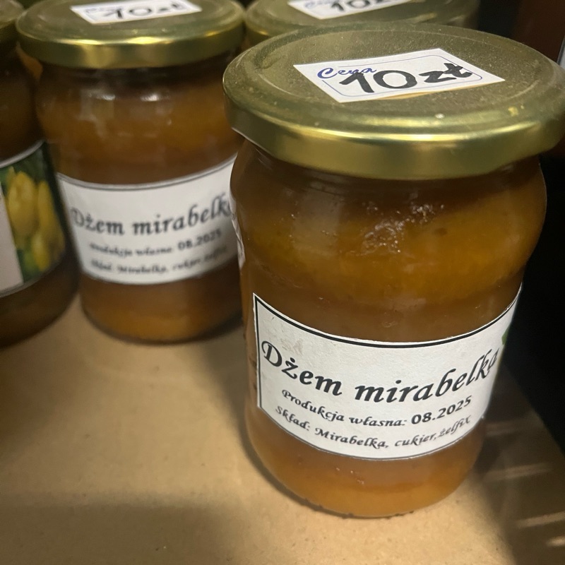 Dżem z żółtej śliwki Mirabelki 20% cukru