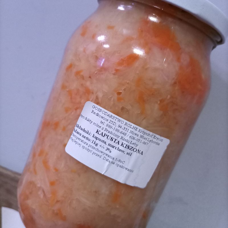 Kapusta kiszona w słoiku 