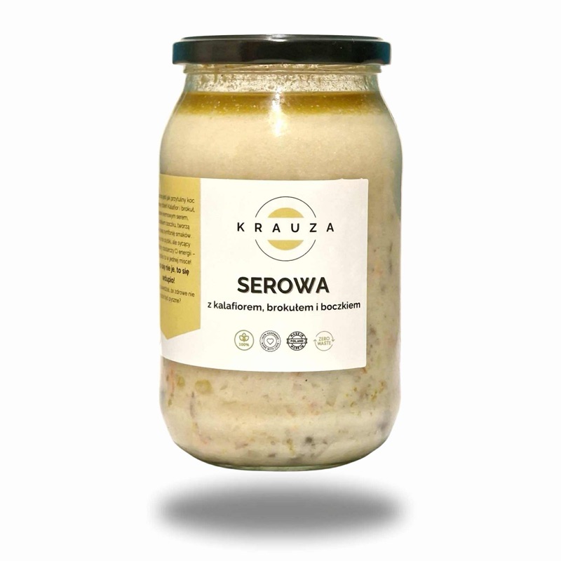 Zupa serowa z kalafiorem, brokułem i boczkiem 