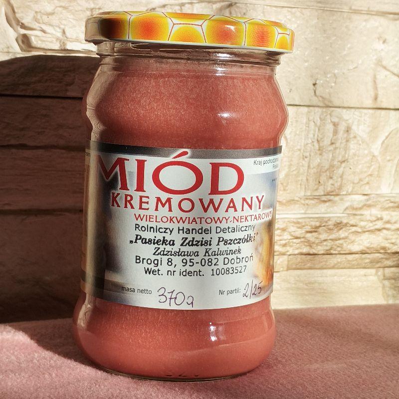 Miód kremowany z maliną