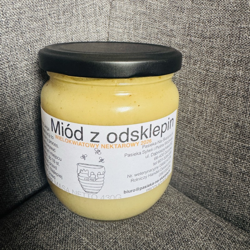 Miód z odsklepin miodowych